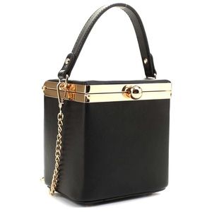 Vegan Leather Small Top Handle Cross Body Picnic Bag NWT